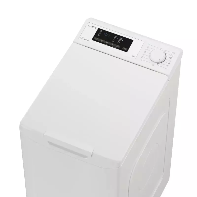 Skalbimo mašina CANDY TCA273D3-S su viršutiniu pakrovimu 7 kg, 1200 aps./min., energijos klasė C, balta