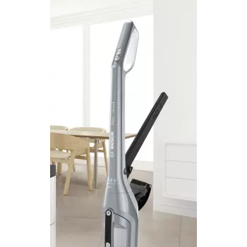 Stick vacuum Bosch BCH3P210 2‑in‑1, dry cleaning, 0.4 L dust container, cordless + mains, Pilka/Juoda, 3 kg