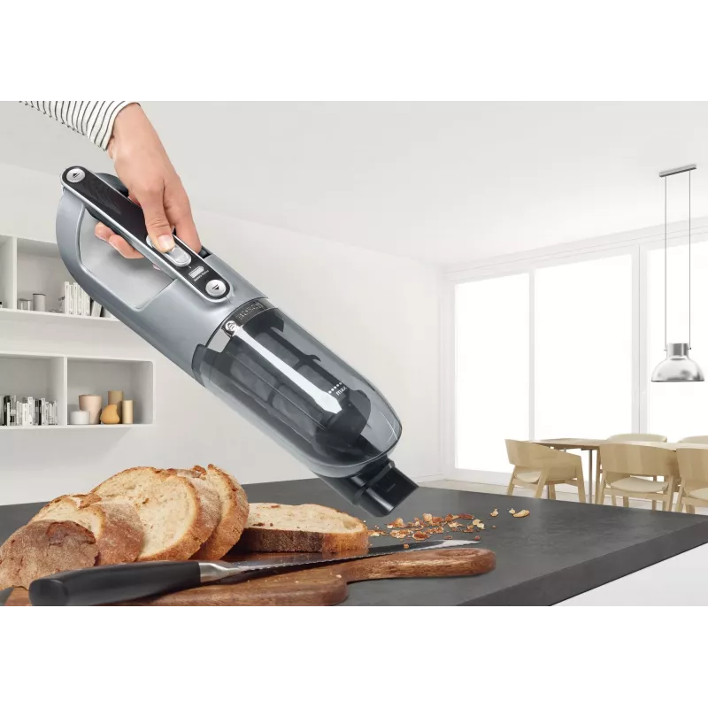 Stick vacuum Bosch BCH3P210 2‑in‑1, dry cleaning, 0.4 L dust container, cordless + mains, Pilka/Juoda, 3 kg