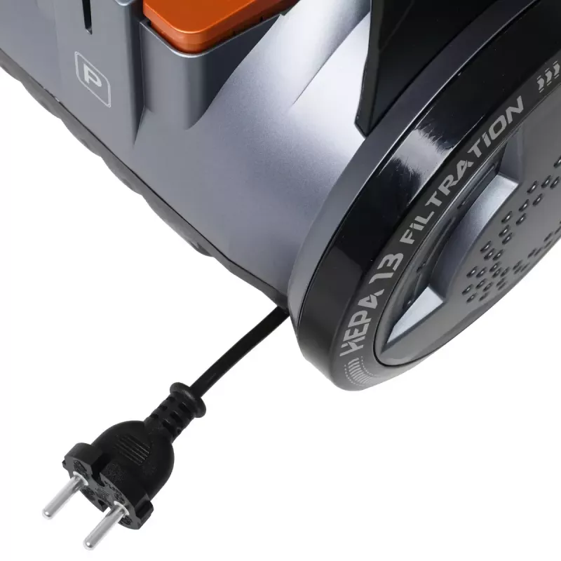Bemaišis dulkių siurblys Adler AD 7065 — 700 W, 1,6 l dulkių konteineris, HEPA, 9 m veikimo spindulys, juoda/raudona