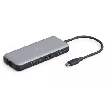 DIGITUS USB-C dokavimo stotelė, 7 prievadų - HDMI / 2x USB-A 3.2 Gen 2 / GbE / SD / MicroSD - 100W USB Power Delivery