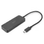 DIGITUS USB-C - 3x DP MST vaizdo koncentratorius DP 1.4. 4K/60Hz