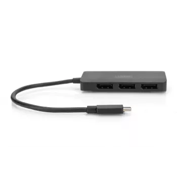 DIGITUS USB-C - 3x DP MST vaizdo koncentratorius DP 1.4. 4K/60Hz