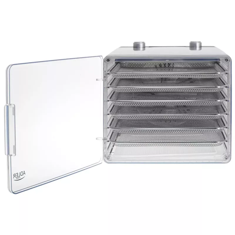 Maisto džiovyklė Adler AD 6660, 600 W, 6 padėklai, reguliuojamas termostatas, plieninė, sulankstoma konstrukcija