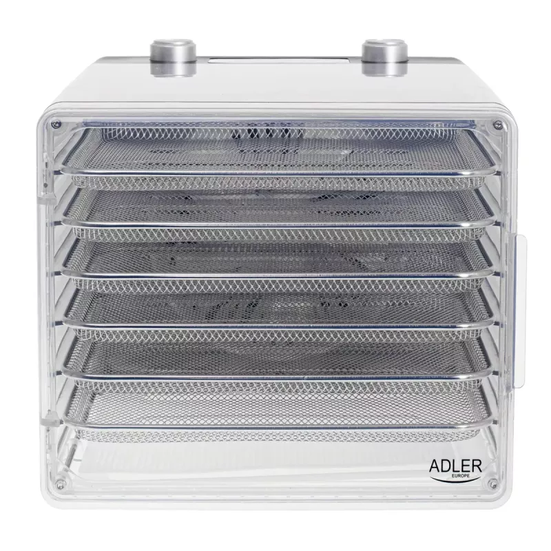 Maisto džiovyklė Adler AD 6660, 600 W, 6 padėklai, reguliuojamas termostatas, plieninė, sulankstoma konstrukcija