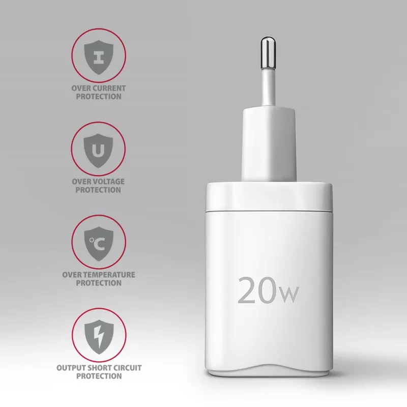 Mobiliojo įrenginio įkroviklis Axagon ACU-PQ20W Universal White