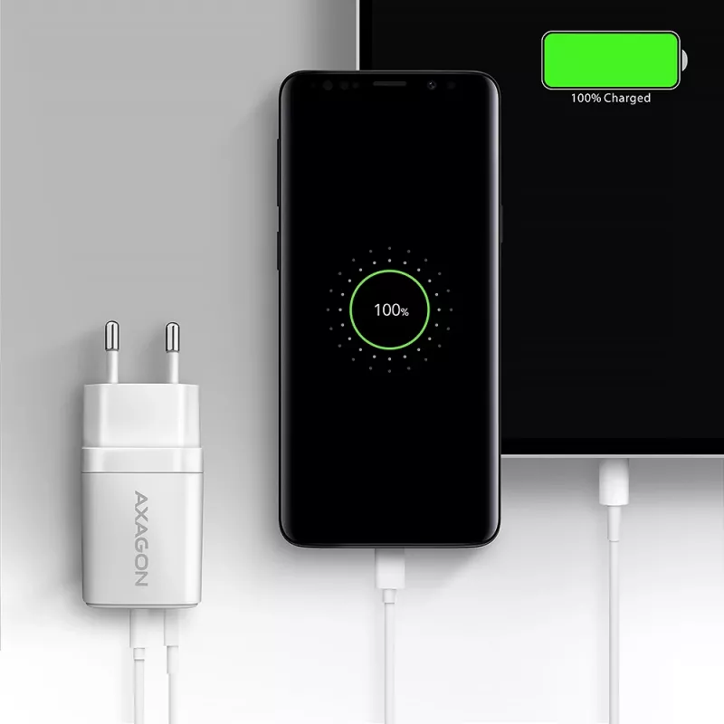 Mobiliojo įrenginio įkroviklis Axagon ACU-PQ20W Universal White