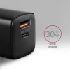 Axagon ACU-PQ30 PD3.0 & QC4+ 2xIŠVADŲ sieninis įkroviklis 30W