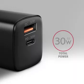 Axagon ACU-PQ30 PD3.0 & QC4+ 2xIŠVADŲ sieninis įkroviklis 30W