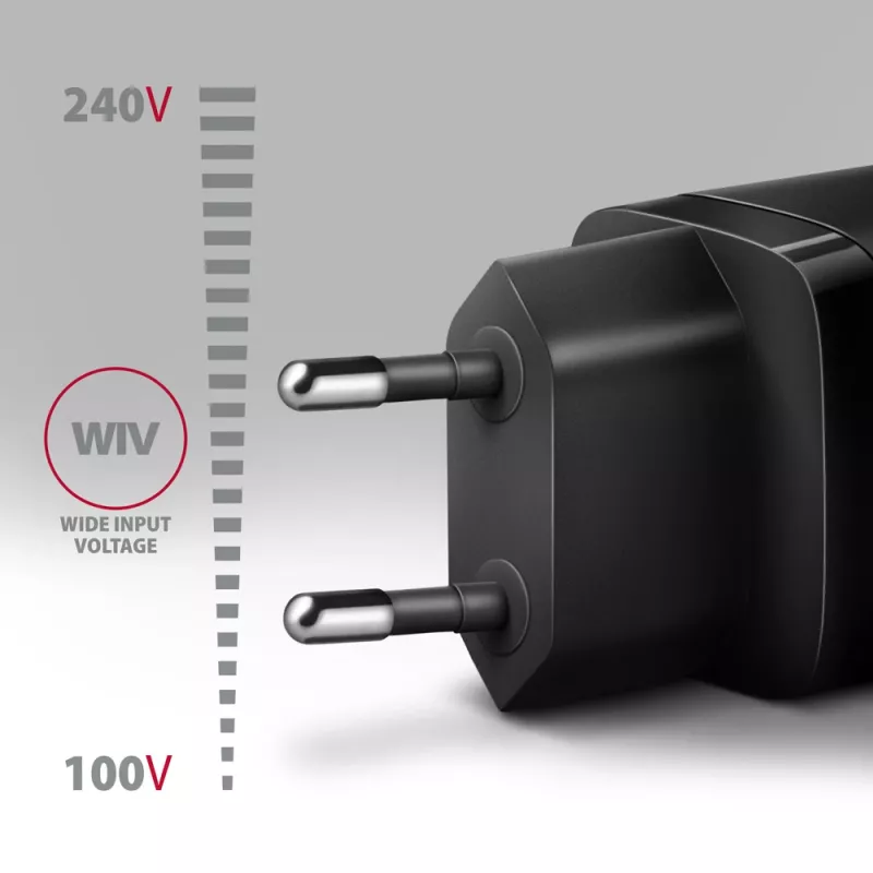 Axagon ACU-PQ30 PD3.0 & QC4+ 2xIŠVADŲ sieninis įkroviklis 30W