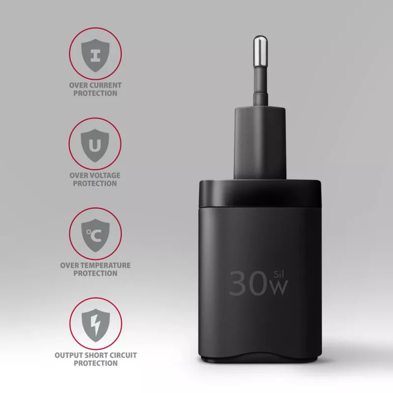 Axagon ACU-PQ30 PD3.0 & QC4+ 2xIŠVADŲ sieninis įkroviklis 30W