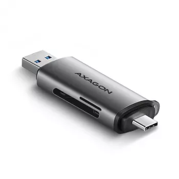 „Axagon CRE-SAC“ SuperSpeed USB-C+USB-A kortelių skaitytuvas 5 Gbps
