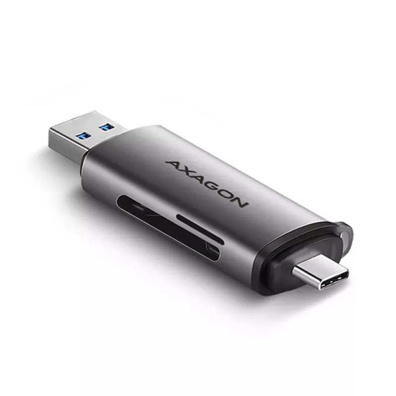 „Axagon CRE-SAC“ SuperSpeed USB-C+USB-A kortelių skaitytuvas 5 Gbps