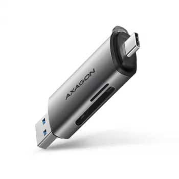 „Axagon CRE-SAC“ SuperSpeed USB-C+USB-A kortelių skaitytuvas 5 Gbps