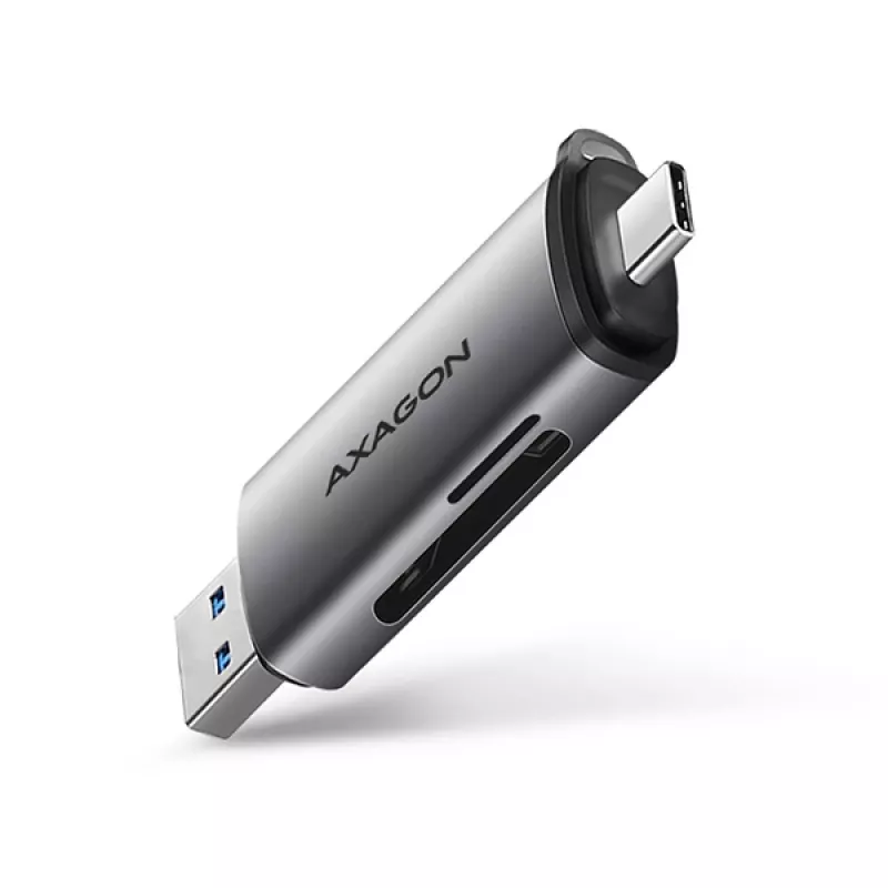 „Axagon CRE-SAC“ SuperSpeed USB-C+USB-A kortelių skaitytuvas 5 Gbps