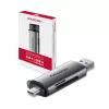 „Axagon CRE-SAC“ SuperSpeed USB-C+USB-A kortelių skaitytuvas 5 Gbps