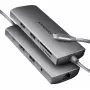 Axagon HMC-8HLSA, USB 5Gbps šakotuvas, 3x USB-A, HDMI 4k/60Hz, RJ-45, SD/microSD, garsas, PD 100W