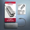 Axagon HMC-8HLSA, USB 5Gbps šakotuvas, 3x USB-A, HDMI 4k/60Hz, RJ-45, SD/microSD, garsas, PD 100W