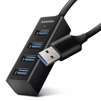 Axagon HUE-M1A 4x USB 3.2 Gen 1 MINI centrinė, metalinė, 20 cm USB-A laidas