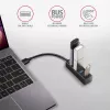 Axagon HUE-M1A 4x USB 3.2 Gen 1 MINI centrinė, metalinė, 20 cm USB-A laidas