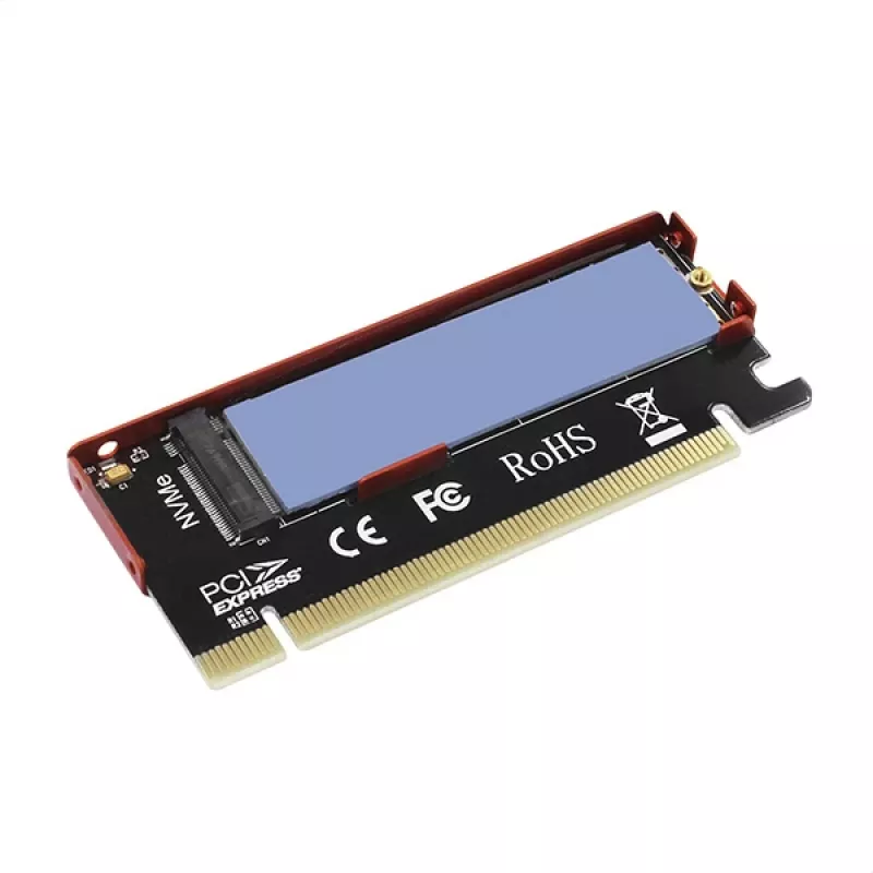 Axagon PCEM2-S PCIe x16 - M.2 NVMe M-key lizdo adapteris, su pasyviu aliuminio radiatoriumi
