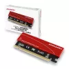 Axagon PCEM2-S PCIe x16 - M.2 NVMe M-key lizdo adapteris, su pasyviu aliuminio radiatoriumi