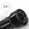 Axagon PWC-5V5 SMART automobilinis kroviklis 24W, 2x USB-A prievadas, 5V/2.4A + 5V/2.4A