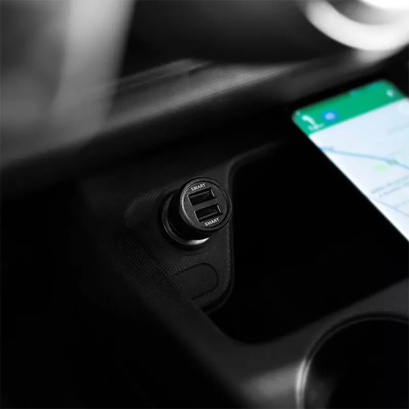 Axagon PWC-5V5 SMART automobilinis kroviklis 24W, 2x USB-A prievadas, 5V/2.4A + 5V/2.4A