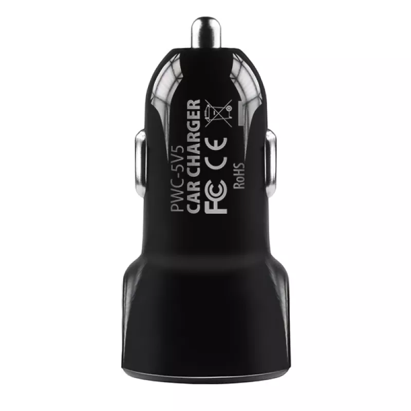 Axagon PWC-5V5 SMART automobilinis kroviklis 24W, 2x USB-A prievadas, 5V/2.4A + 5V/2.4A