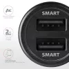 Axagon PWC-5V5 SMART automobilinis kroviklis 24W, 2x USB-A prievadas, 5V/2.4A + 5V/2.4A
