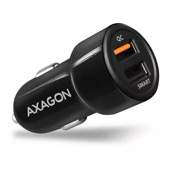 Axagon PWC-QC5 mobiliojo įrenginio įkroviklis Mobilusis telefonas, Išmanusis telefonas, Planšetė, Universalus Juoda Cigarečių degiklis Greitas įkrovimas Automatinis