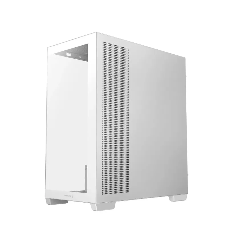 PC korpusas DeepCool CG580 4F WH Midi Tower ATX/Micro ATX/ITX, grūdintas stiklas, 3×120 mm + galinis 120 mm ventiliatorius, baltas