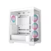 PC korpusas DeepCool CG580 4F WH Midi Tower ATX/Micro ATX/ITX, grūdintas stiklas, 3×120 mm + galinis 120 mm ventiliatorius, baltas