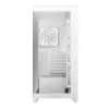 PC korpusas DeepCool CG580 4F WH Midi Tower ATX/Micro ATX/ITX, grūdintas stiklas, 3×120 mm + galinis 120 mm ventiliatorius, baltas