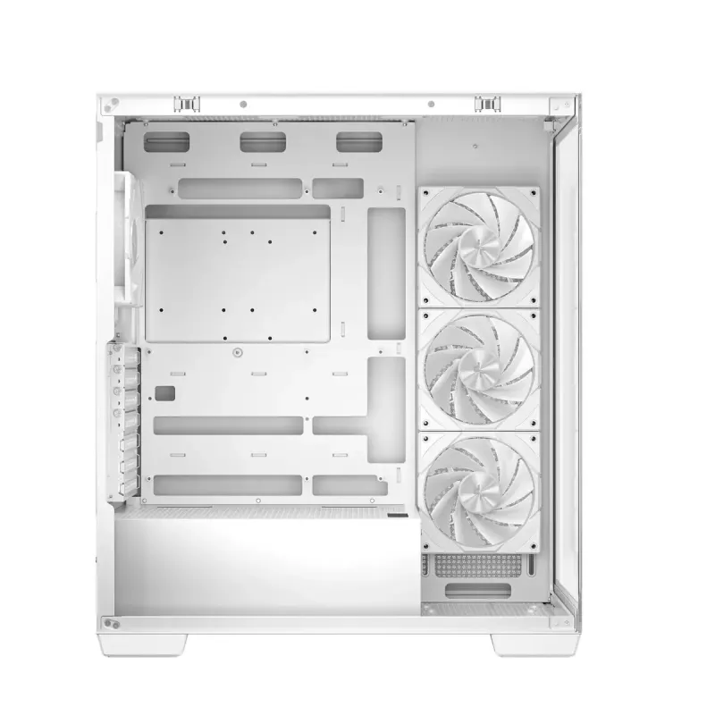 PC korpusas DeepCool CG580 4F WH Midi Tower ATX/Micro ATX/ITX, grūdintas stiklas, 3×120 mm + galinis 120 mm ventiliatorius, baltas