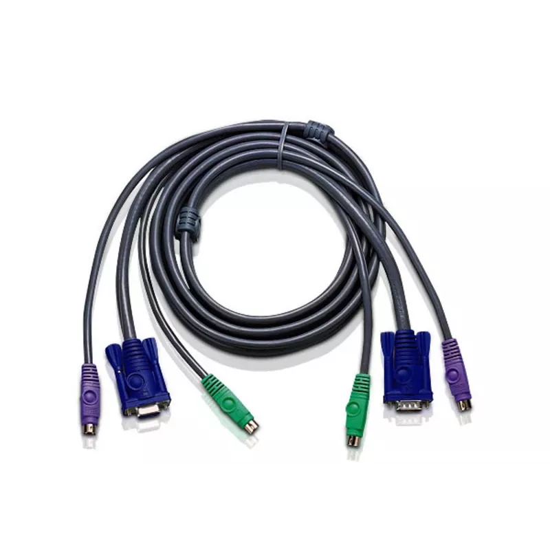 ATEN 10 pėdų PS/2 KVM kabelis juodas 3 m