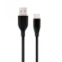 GEMBIRD Premium silikoninis USB-C įkrovimo ir duomenų laidas, 1,5 m – juodas