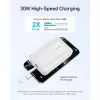 Anker Zolo 10000mAh įkroviklis, 30W itin spartus įkrovimas, integruotas USB-C laidas, baltas
