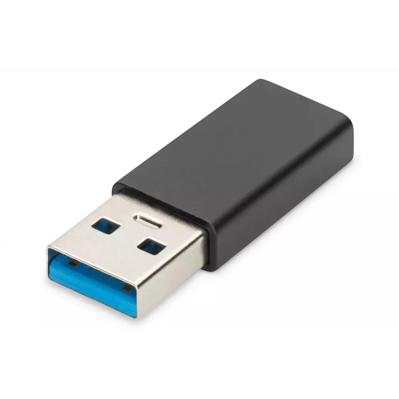 DIGITUS USB Type-C adapteris, A tipo į C tipo, kištukas/lizdas, 3A, 5 GB, 3.0 versija, juodas