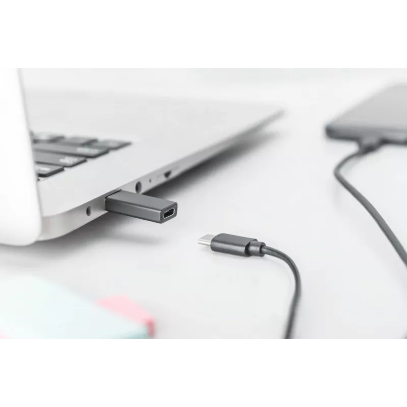 DIGITUS USB Type-C adapteris, A tipo į C tipo, kištukas/lizdas, 3A, 5 GB, 3.0 versija, juodas