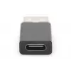 DIGITUS USB Type-C adapteris, A tipo į C tipo, kištukas/lizdas, 3A, 5 GB, 3.0 versija, juodas