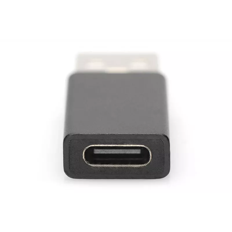 DIGITUS USB Type-C adapteris, A tipo į C tipo, kištukas/lizdas, 3A, 5 GB, 3.0 versija, juodas