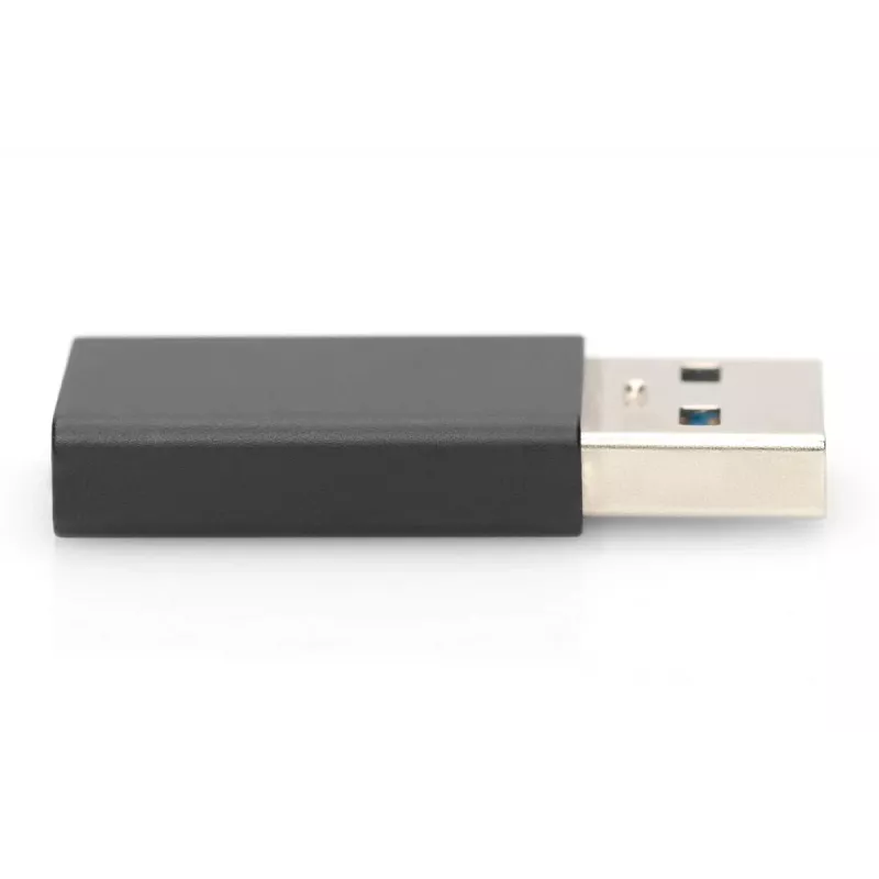 DIGITUS USB Type-C adapteris, A tipo į C tipo, kištukas/lizdas, 3A, 5 GB, 3.0 versija, juodas