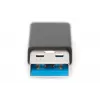 DIGITUS USB Type-C adapteris, A tipo į C tipo, kištukas/lizdas, 3A, 5 GB, 3.0 versija, juodas