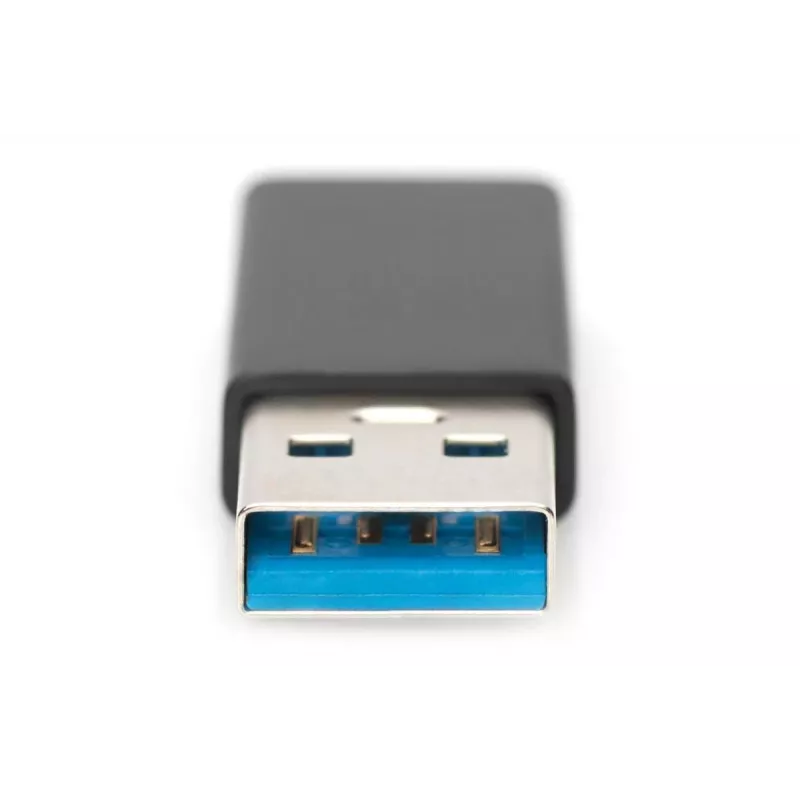 DIGITUS USB Type-C adapteris, A tipo į C tipo, kištukas/lizdas, 3A, 5 GB, 3.0 versija, juodas