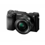 Veidrodinis fotoaparatas Sony ILCE-6100 su 16-50 mm varikliniu priartinimo objektyvu, juodas