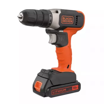 Belaidis grąžtas / atsuktuvas Juoda & Decker BCD001C1, 18 V, Li‑ion 1.5 Ah, oranžinė/juoda