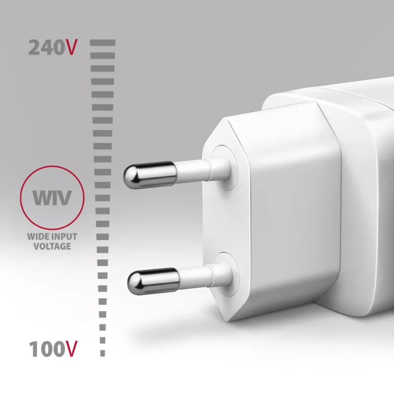 Axagon ACU-DPQ65W PD3.0 & QC4+ 3x IŠVESTYS sieninis įkroviklis 65W