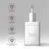 Sieninis įkroviklis Axagon ACU-PD30W 1x QC3.0/AFC/FCP/PD Type-C 30W Baltas