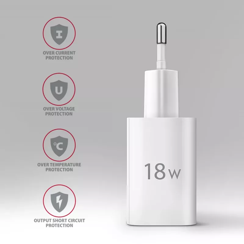 Axagon ACU-QC18W QC3.0 1xOUTPUT sieninis įkroviklis 18W
